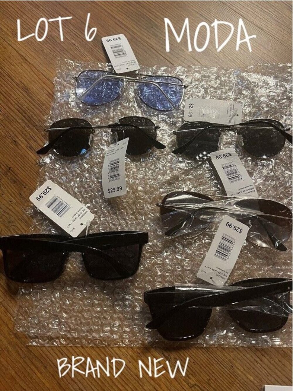 Moda Sunglasses Mixed Lot of 6 - Brand New with Tags - Fashion Accessories